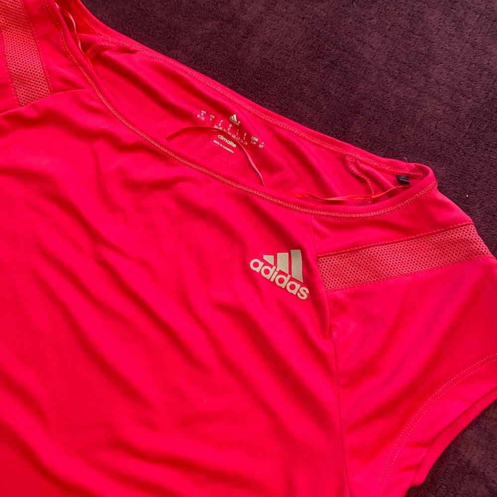 Adidas pink climalite top